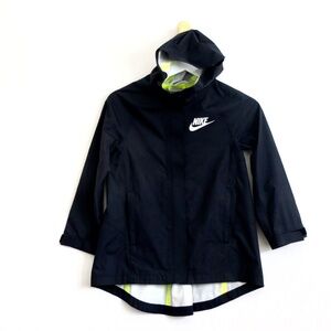 NEW! Nike Sportswear Anorak Jacket Full Zip Hooded Black Girls SZ XS (6 years)